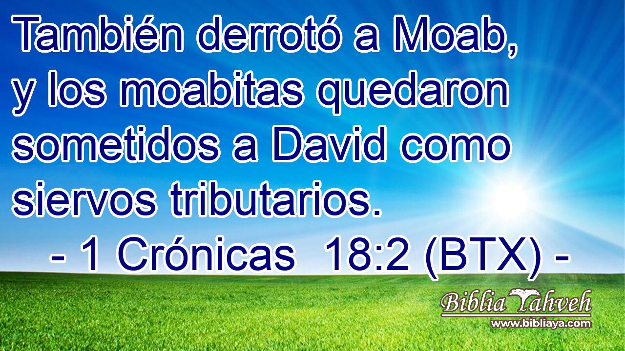 También derrotó a Moab, y los moabitas quedaron sometidos a David como siervos tributarios.