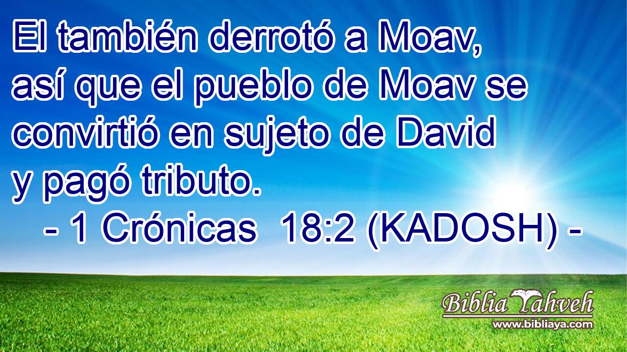  El también derrotó a Moav, así que el pueblo de Moav se convirtió en sujeto de David y pagó tributo. 