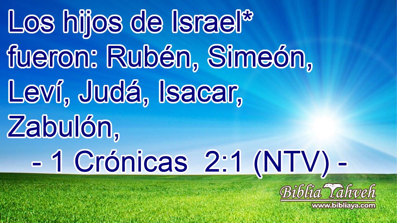 Los hijos de Israel* fueron: Rubén, Simeón, Leví, Judá, Isacar, Zabulón,