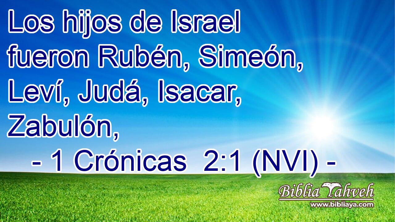  Los hijos de Israel fueron Rubén, Simeón, Leví, Judá, Isacar, Zabulón, 