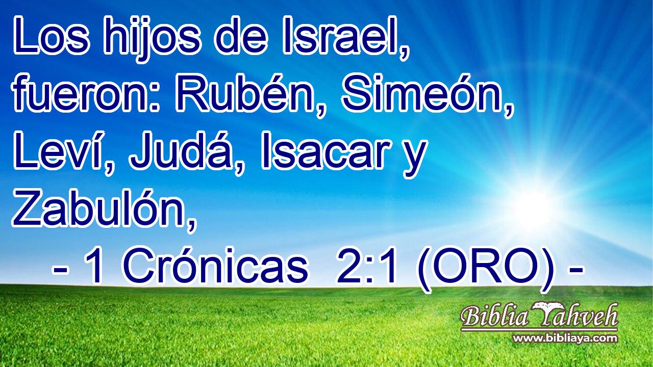  Los hijos de Israel, fueron: Rubén, Simeón, Leví, Judá, Isacar y Zabulón, 