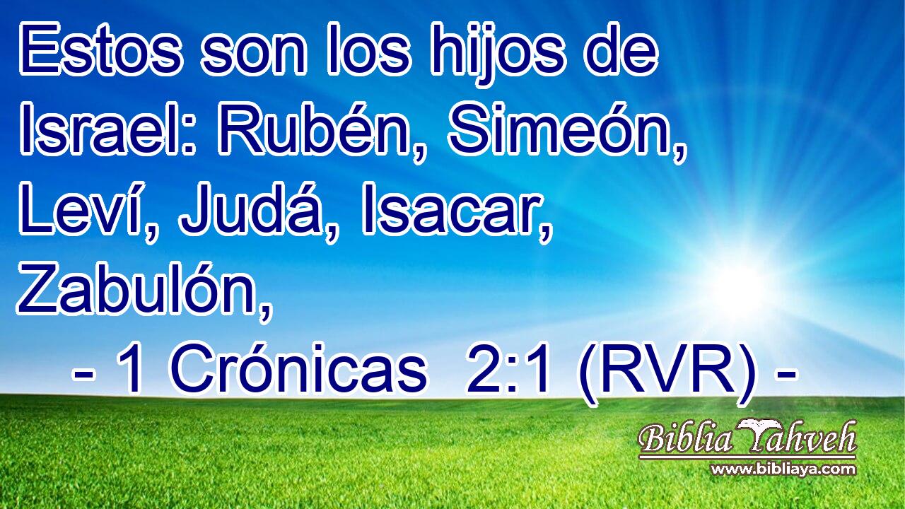 Estos son los hijos de Israel: Rubén, Simeón, Leví, Judá, Isacar, Zabulón,