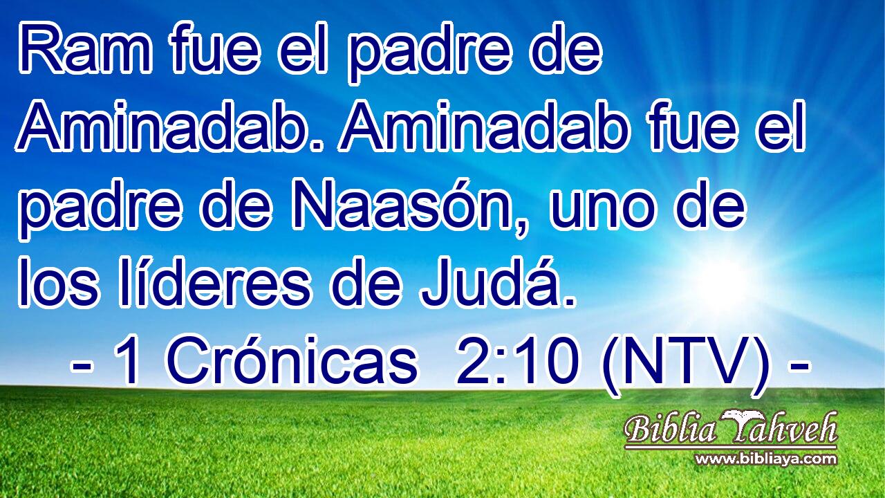 Ram fue el padre de Aminadab. Aminadab fue el padre de Naasón, uno de los líderes de Judá.