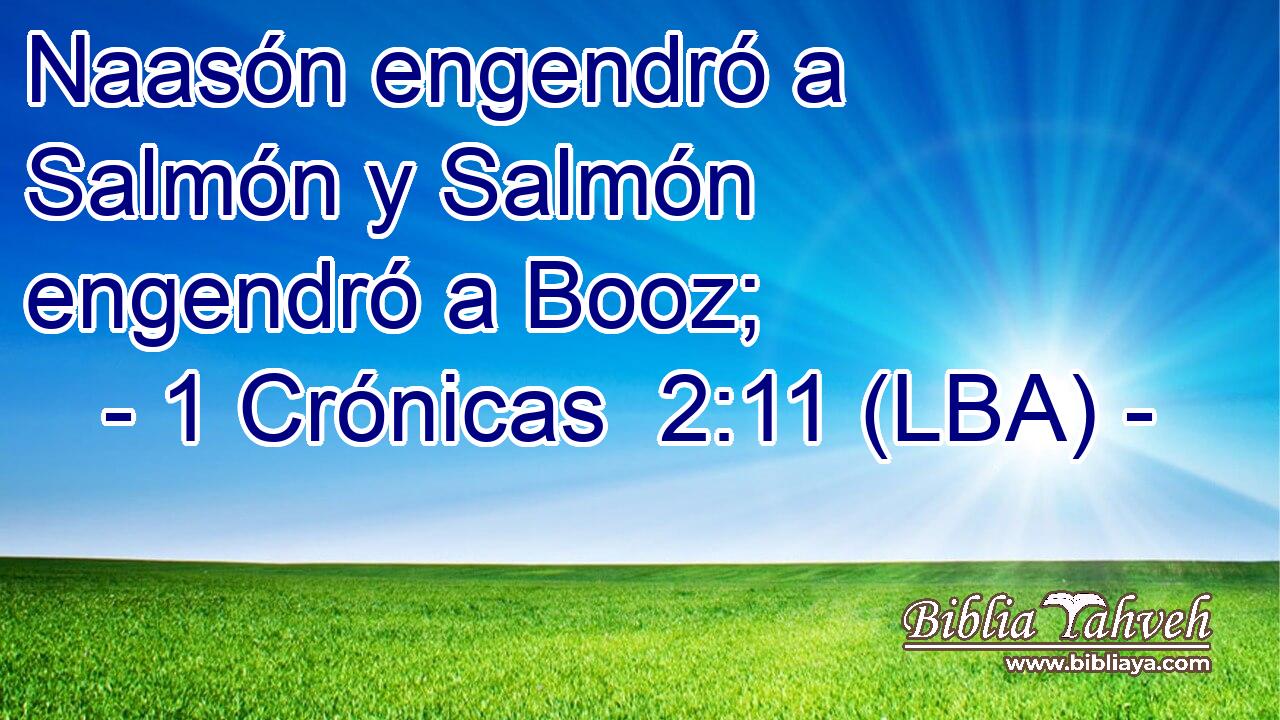 Naasón engendró a Salmón y Salmón engendró a Booz;