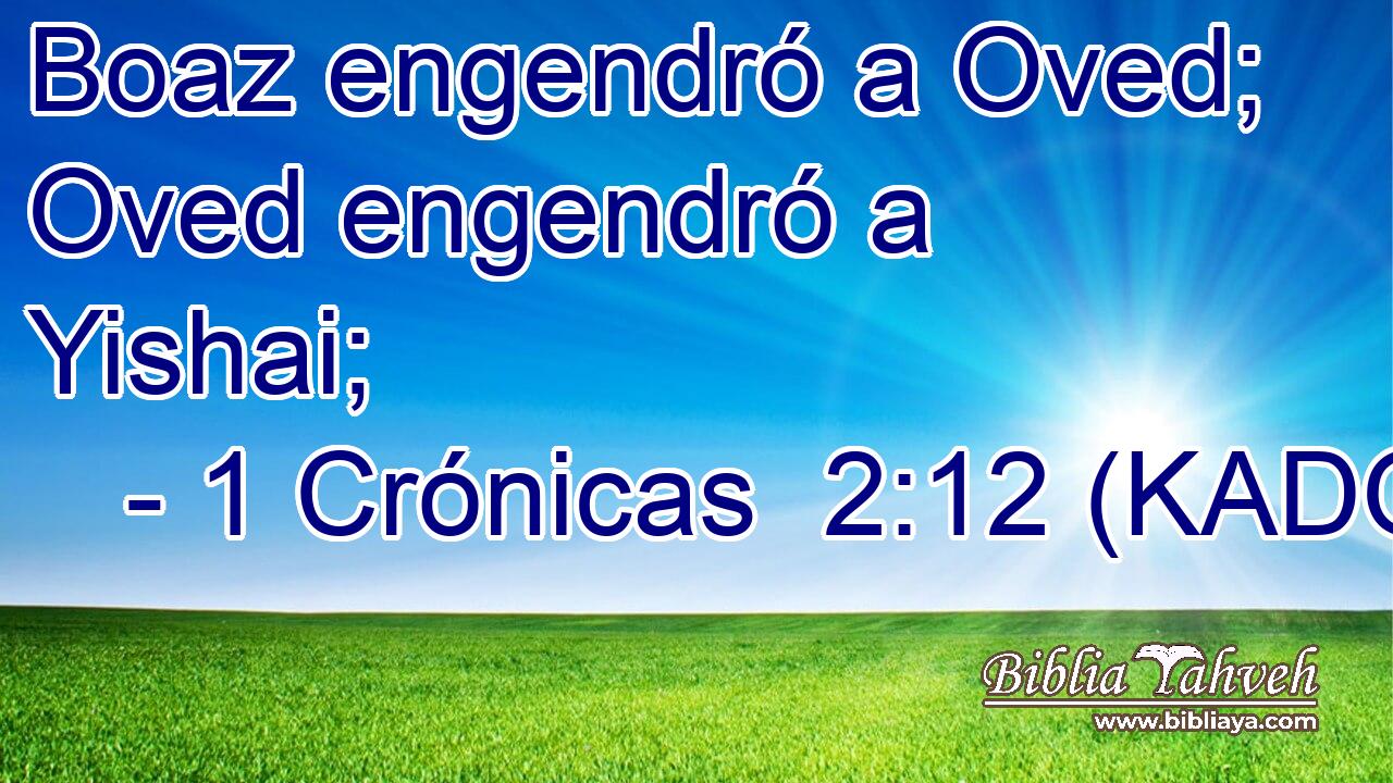  Boaz engendró a Oved; Oved engendró a Yishai; 