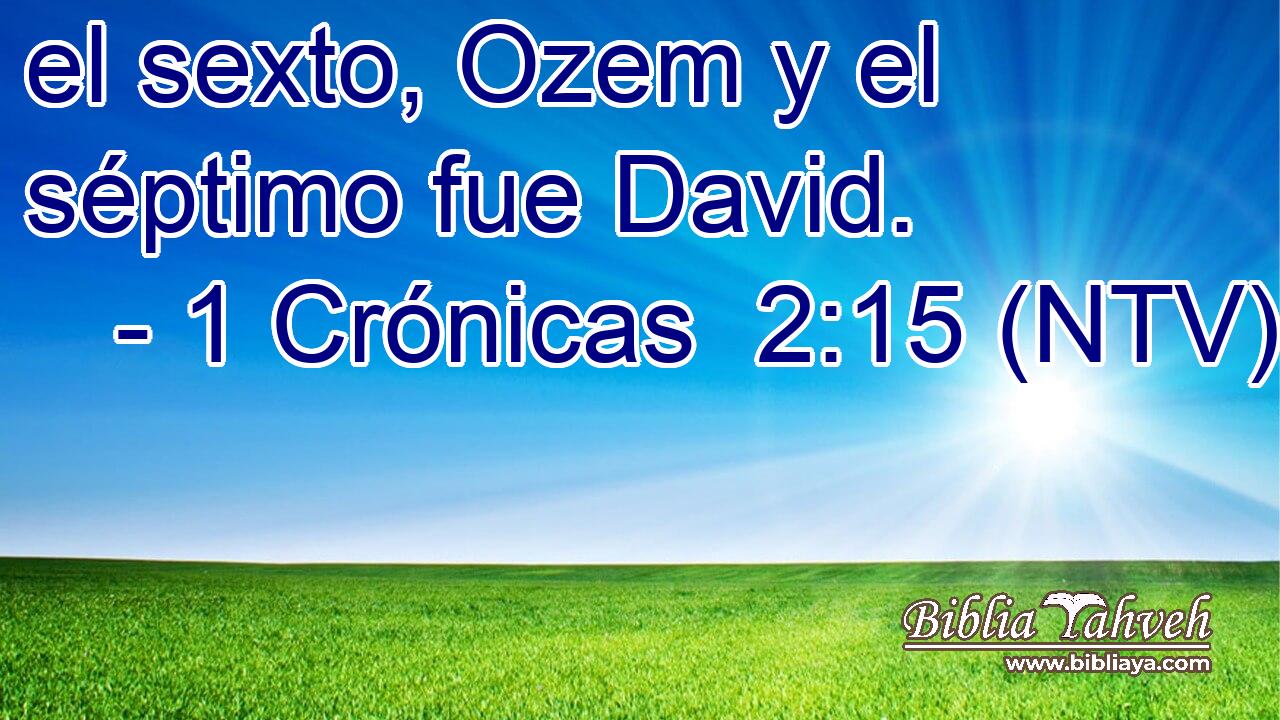 el sexto, Ozem y el séptimo fue David.