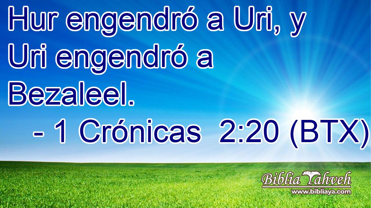 Hur engendró a Uri, y Uri engendró a Bezaleel.