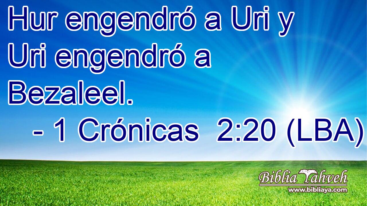 Hur engendró a Uri y Uri engendró a Bezaleel.