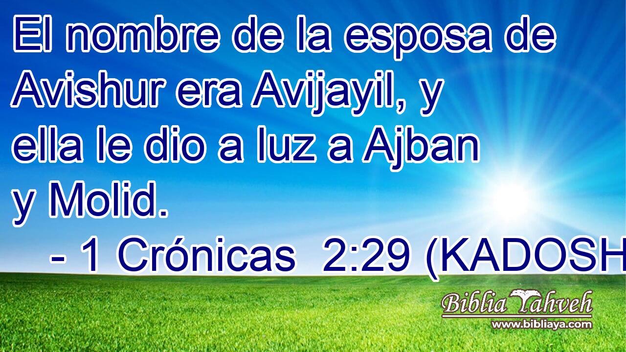 El nombre de la esposa de Avishur era Avijayil, y ella le dio a luz a Ajban y Molid. 