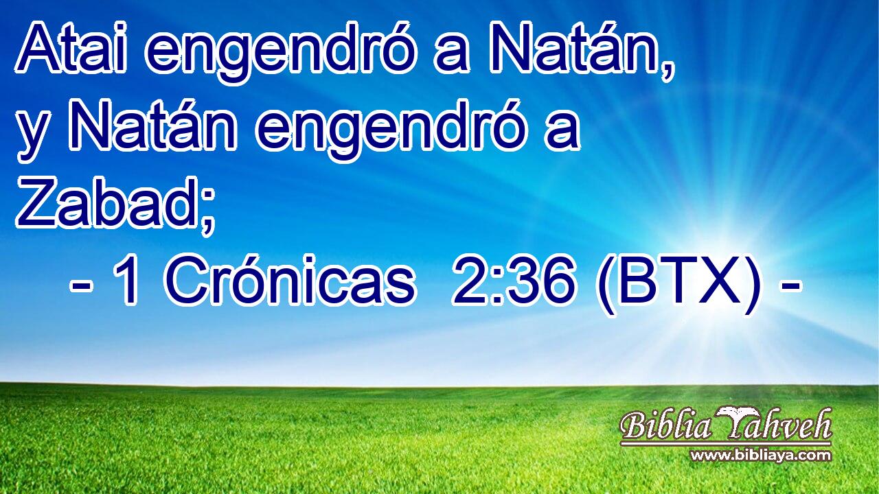 Atai engendró a Natán, y Natán engendró a Zabad;