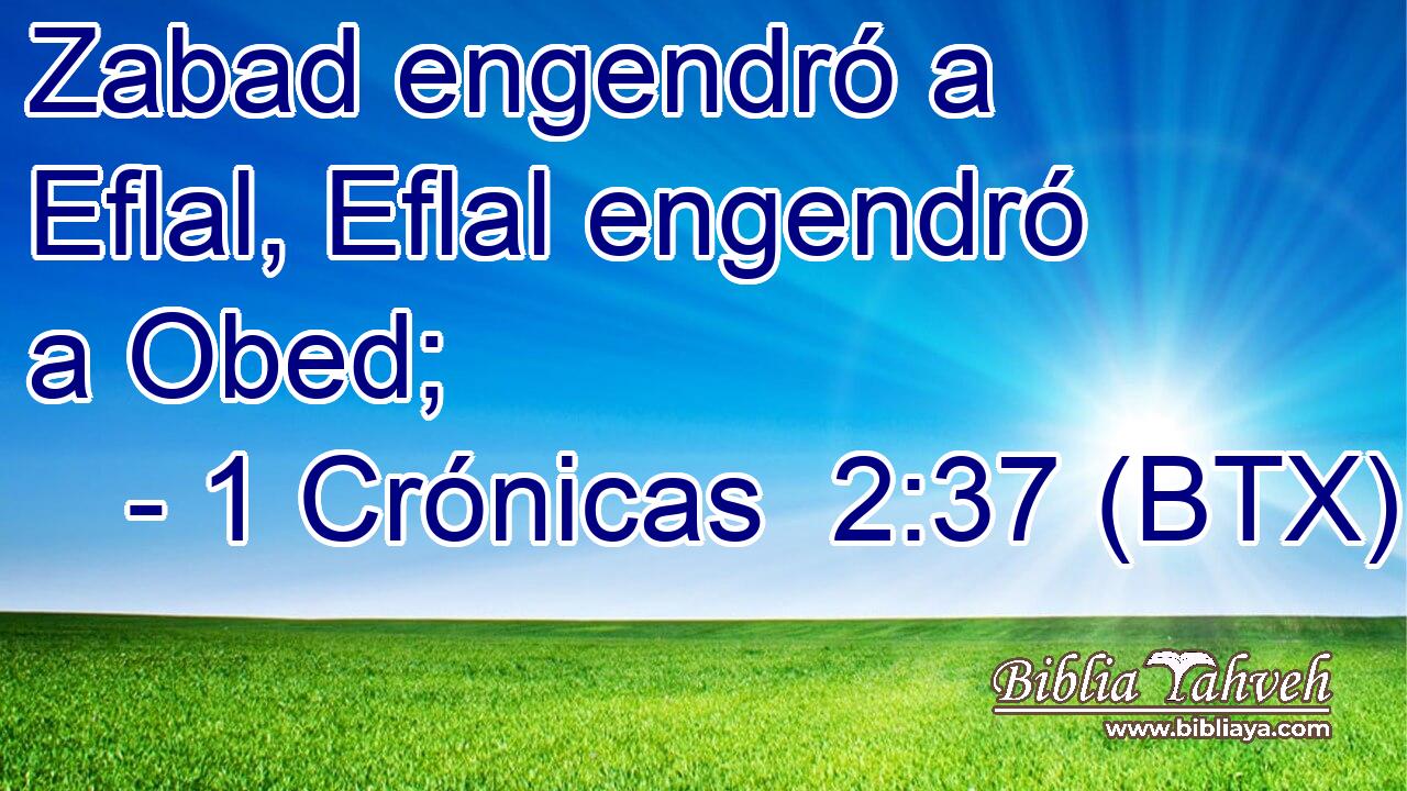 Zabad engendró a Eflal, Eflal engendró a Obed;