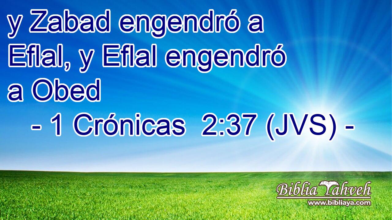 y Zabad engendró a Eflal, y Eflal engendró a Obed