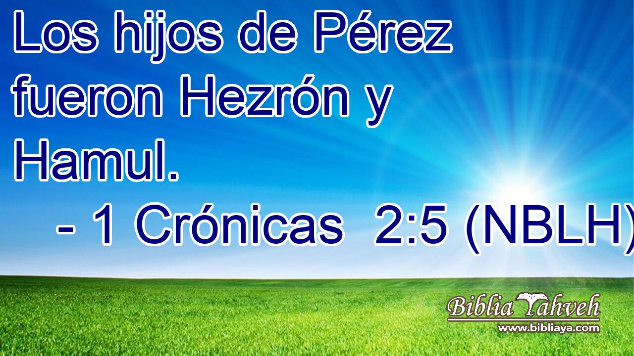  Los hijos de Pérez fueron Hezrón y Hamul. 