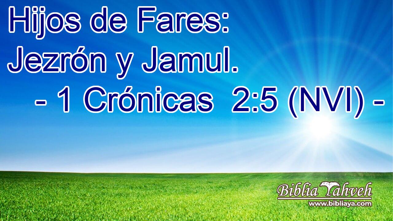  Hijos de Fares: Jezrón y Jamul. 