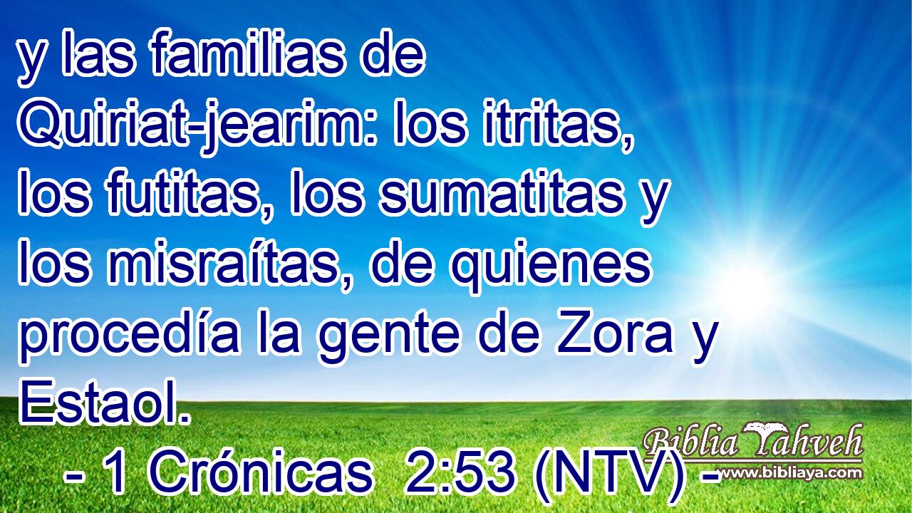 y las familias de Quiriat-jearim: los itritas, los futitas, los sumatitas y los misraítas, de quienes procedía la gente de Zora y Estaol.