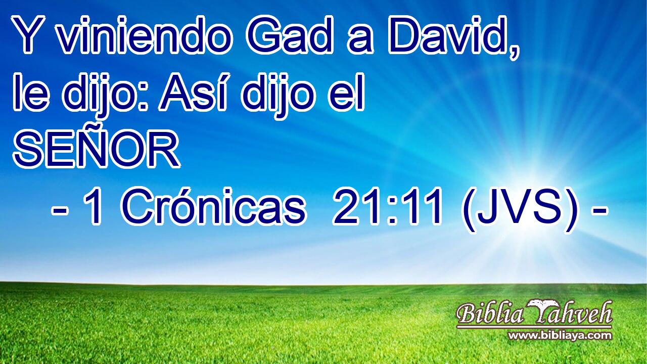 Y viniendo Gad a David, le dijo: Así dijo el SEÑOR