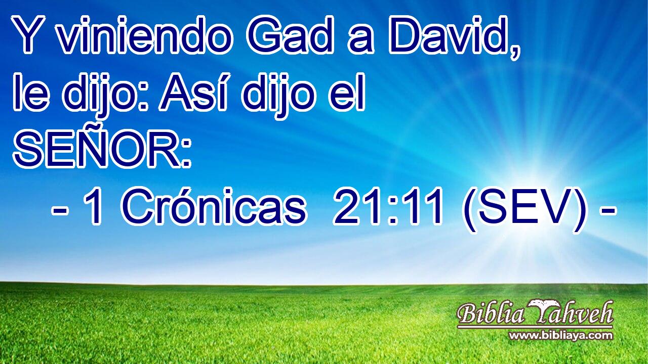Y viniendo Gad a David, le dijo: Así dijo el SEÑOR: