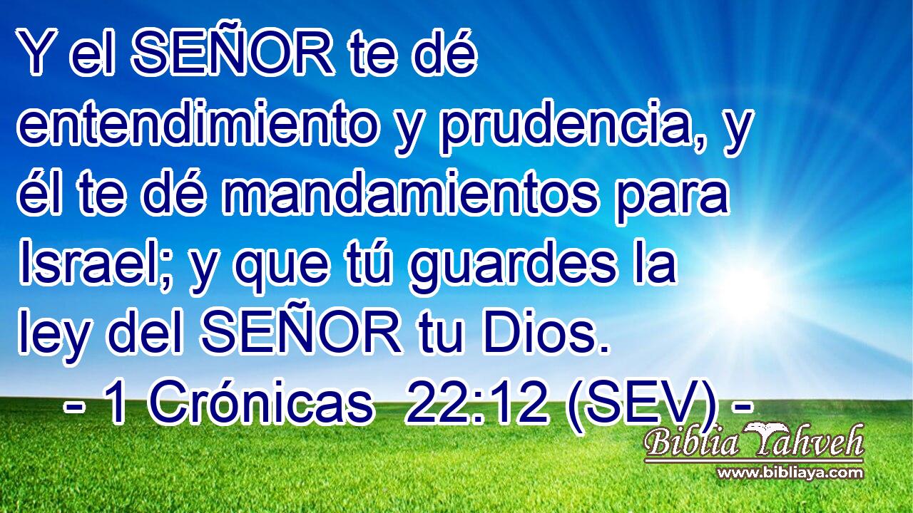 Y el SEÑOR te dé entendimiento y prudencia, y él te dé mandamientos para Israel; y que tú guardes la ley del SEÑOR tu Dios.