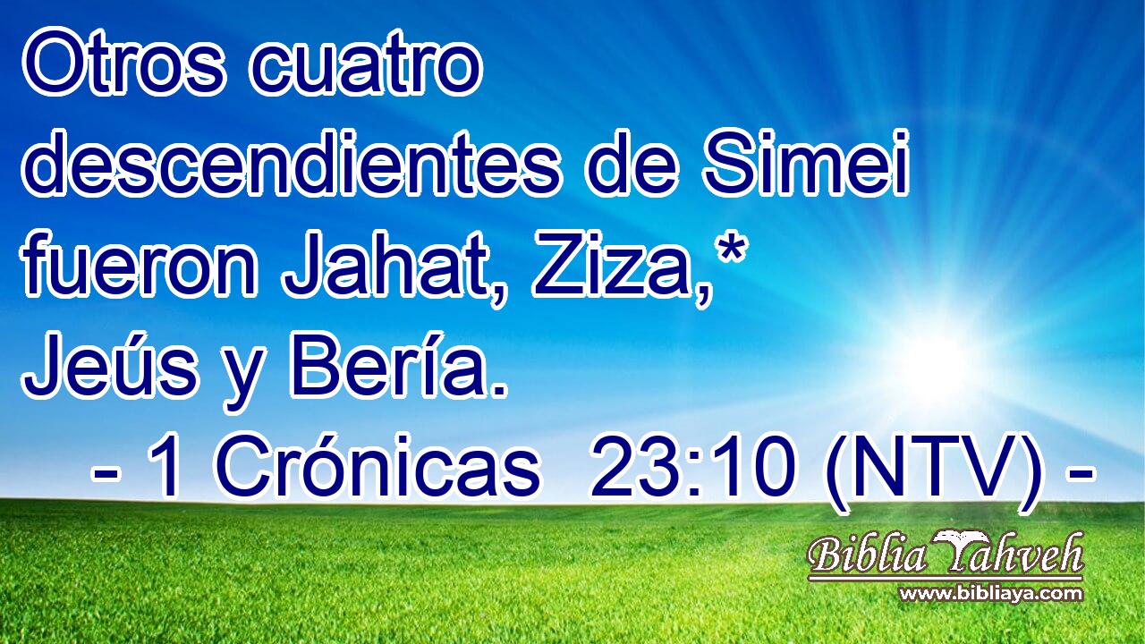 Otros cuatro descendientes de Simei fueron Jahat, Ziza,* Jeús y Bería.