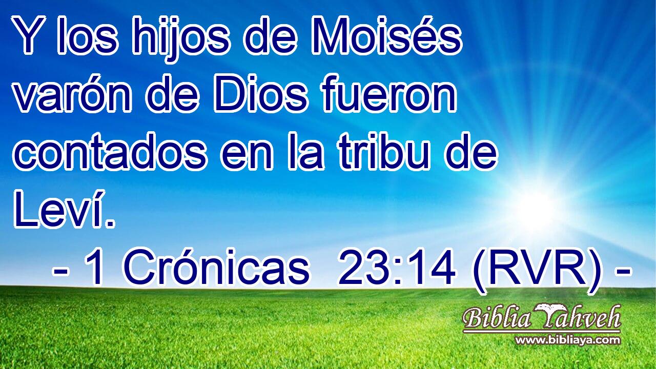 Y los hijos de Moisés varón de Dios fueron contados en la tribu de Leví.