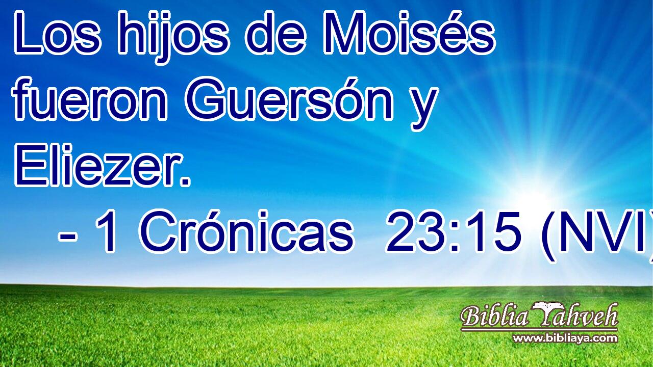  Los hijos de Moisés fueron Guersón y Eliezer. 