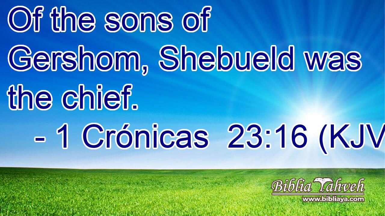 Of the sons of Gershom, Shebueld was the chief.