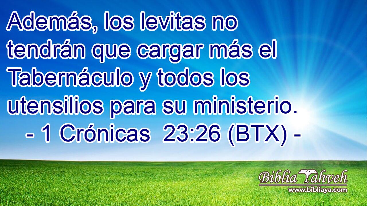 Además, los levitas no tendrán que cargar más el Tabernáculo y todos los utensilios para su ministerio.