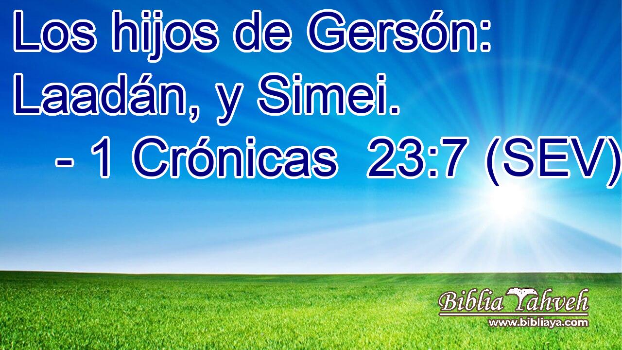 Los hijos de Gersón: Laadán, y Simei.