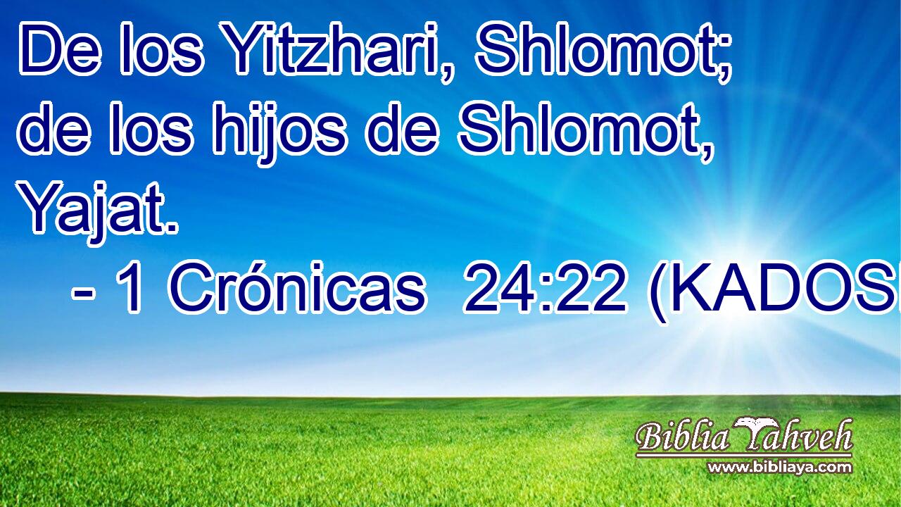  De los Yitzhari, Shlomot; de los hijos de Shlomot, Yajat. 