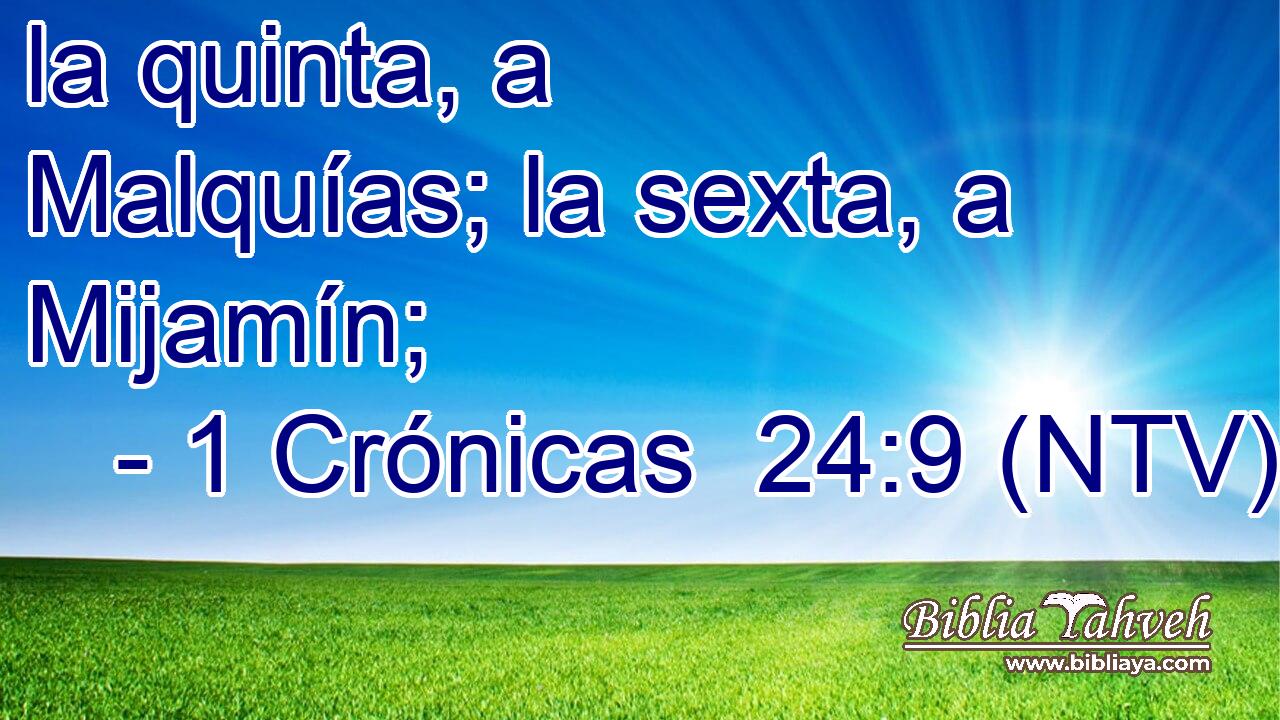 la quinta, a Malquías; la sexta, a Mijamín;