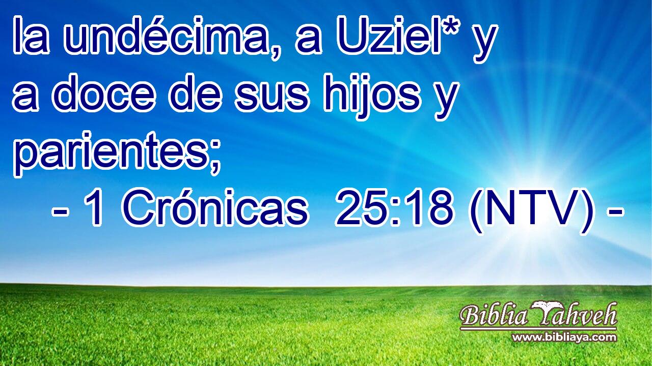 la undécima, a Uziel* y a doce de sus hijos y parientes;