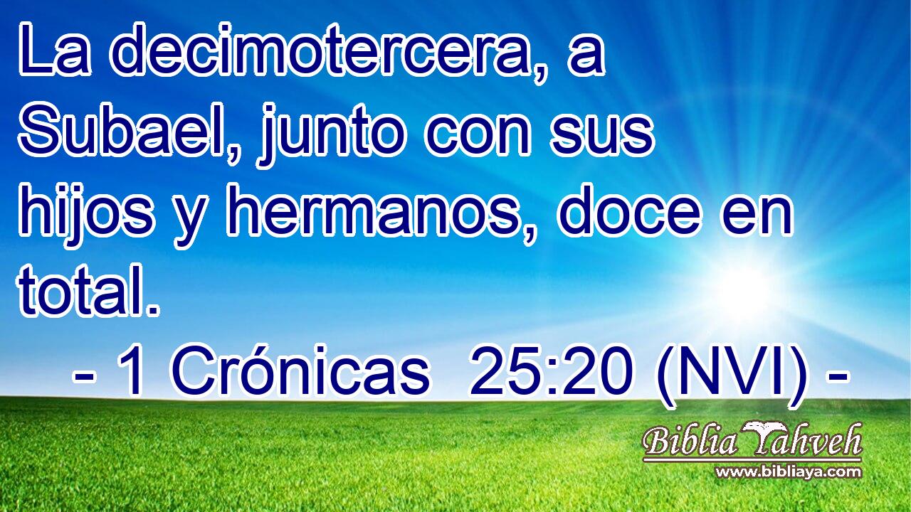  La decimotercera, a Subael, junto con sus hijos y hermanos, doce en total. 