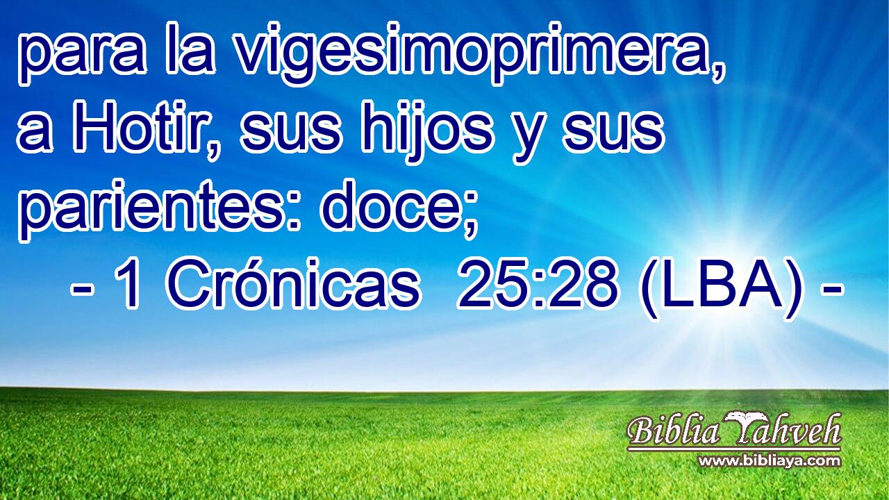 para la vigesimoprimera, a Hotir, sus hijos y sus parientes: doce;