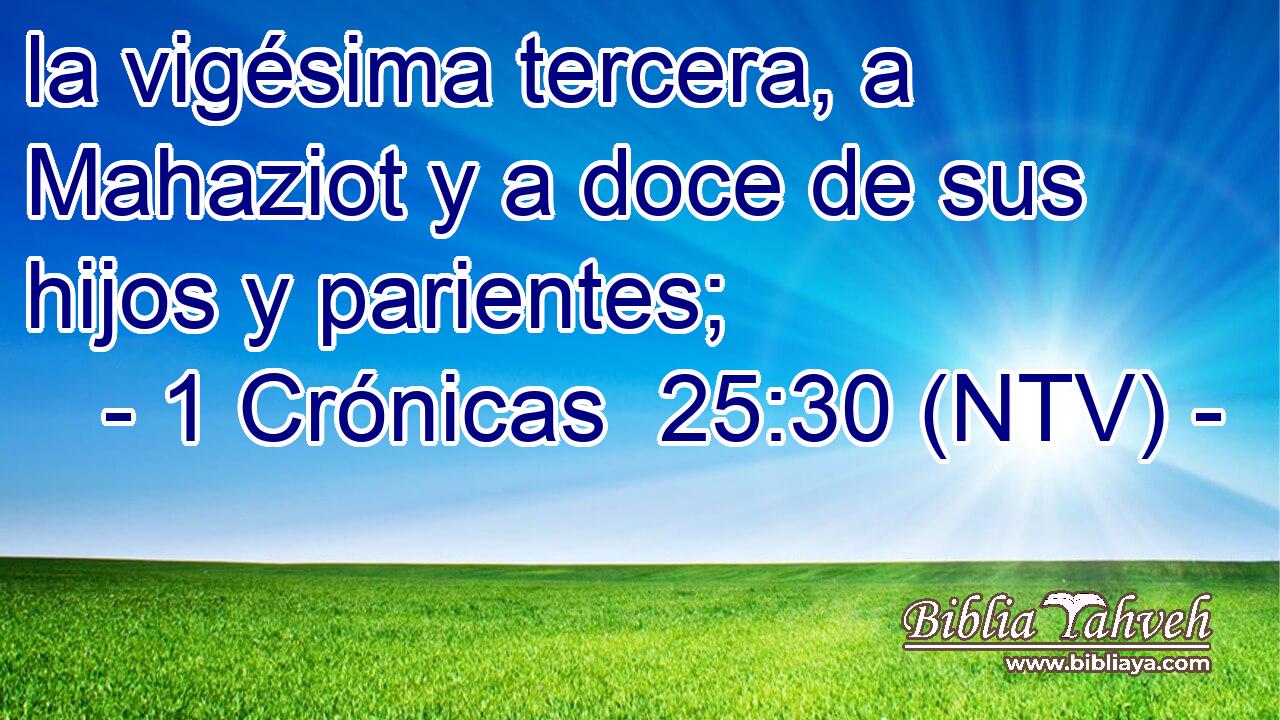 la vigésima tercera, a Mahaziot y a doce de sus hijos y parientes;