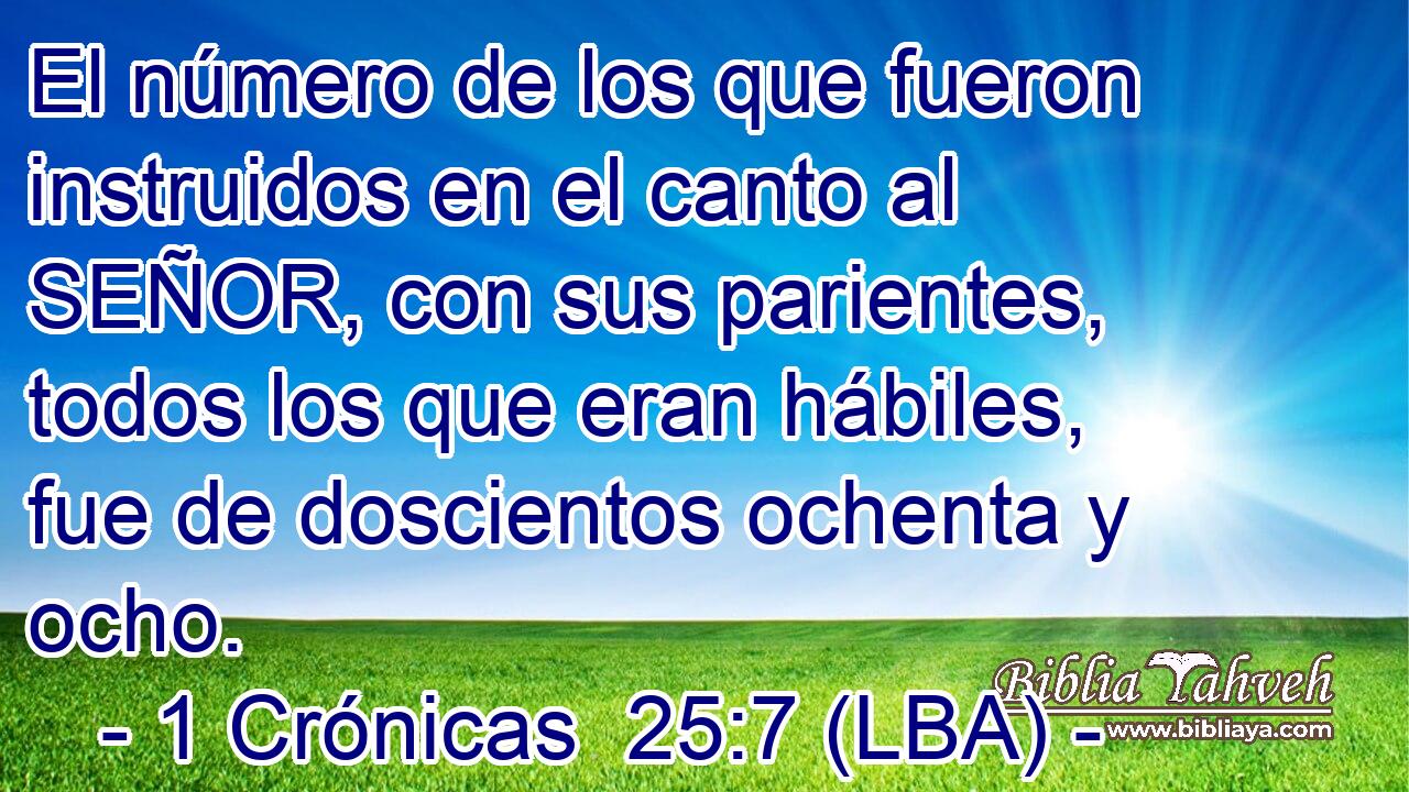 El número de los que fueron instruidos en el canto al SEÑOR, con sus parientes, todos los que eran hábiles, fue de doscientos ochenta y ocho.