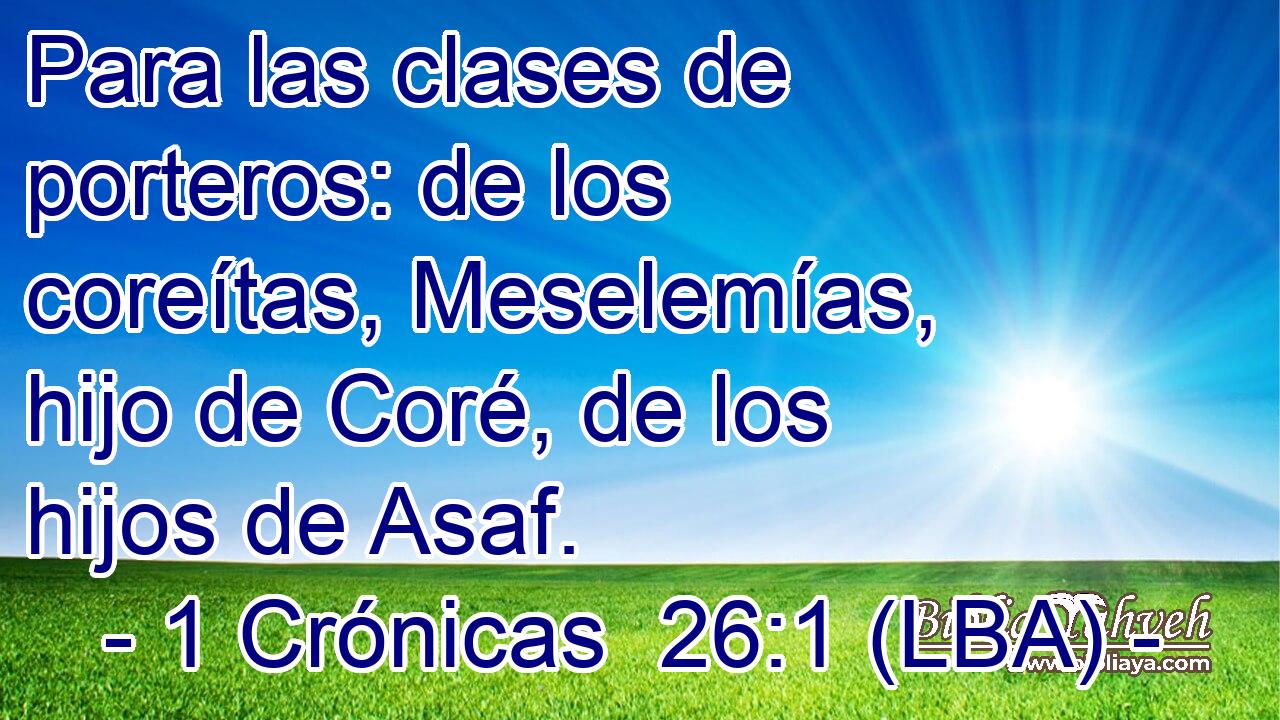 Para las clases de porteros: de los coreítas, Meselemías, hijo de Coré, de los hijos de Asaf.