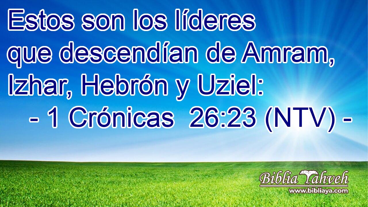 Estos son los líderes que descendían de Amram, Izhar, Hebrón y Uziel: