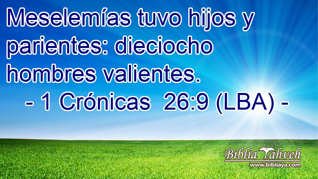 Meselemías tuvo hijos y parientes: dieciocho hombres valientes.