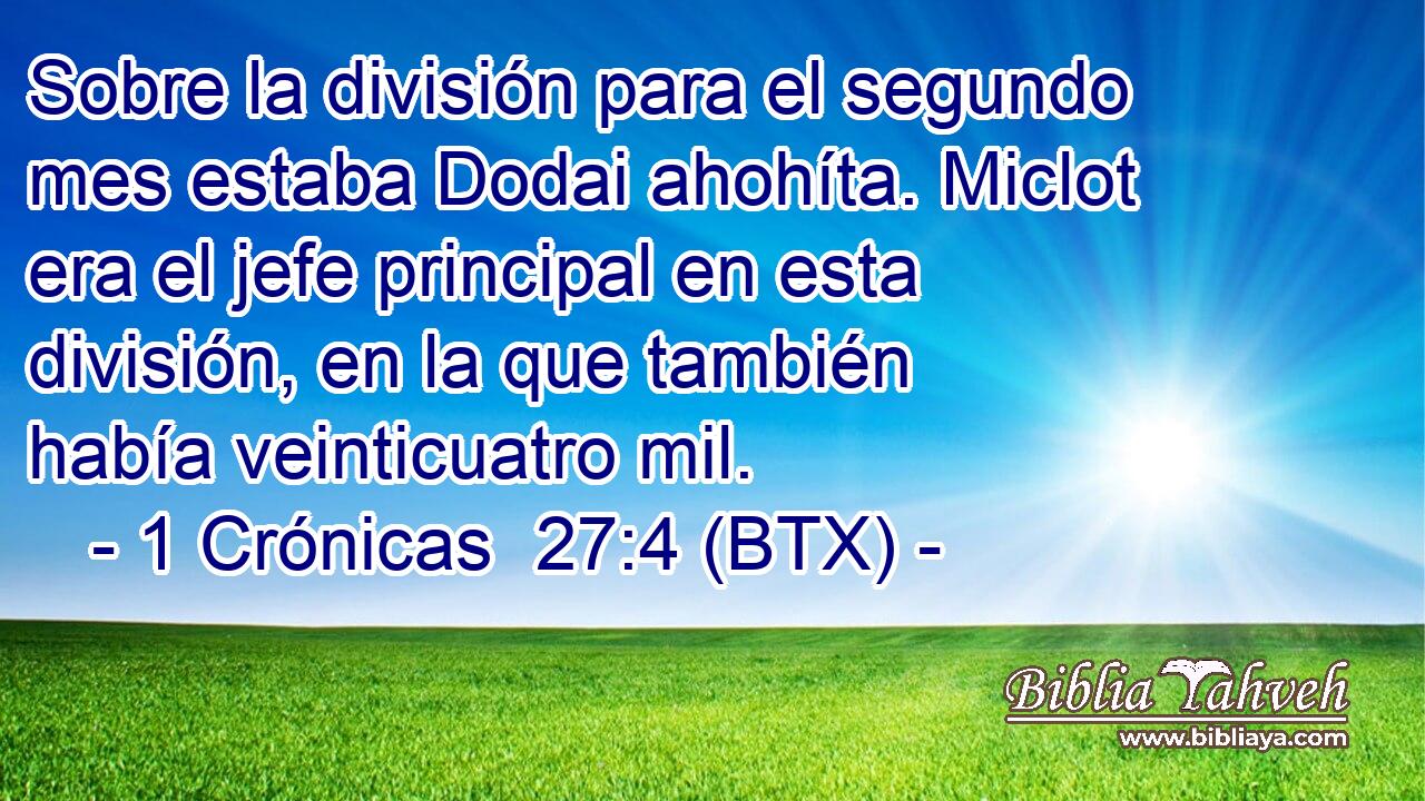 Sobre la división para el segundo mes estaba Dodai ahohíta. Miclot era el jefe principal en esta división, en la que también había veinticuatro mil.