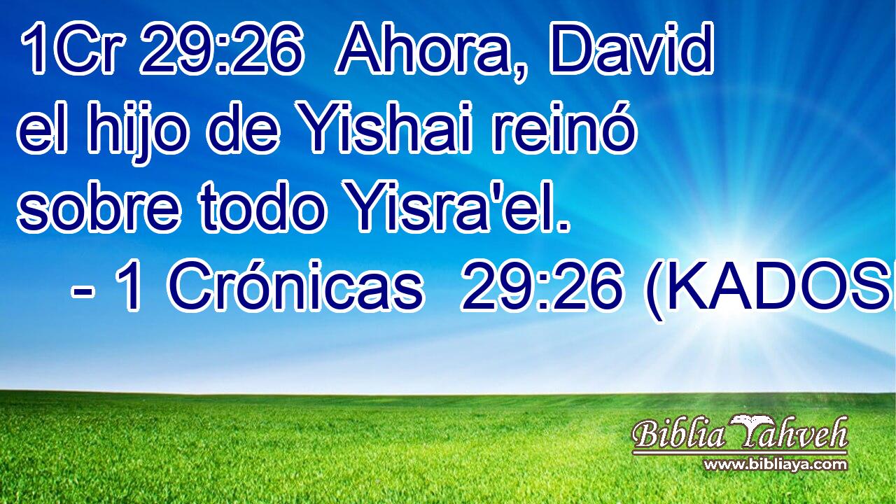  Ahora, David el hijo de Yishai reinó sobre todo Yisra'el. 