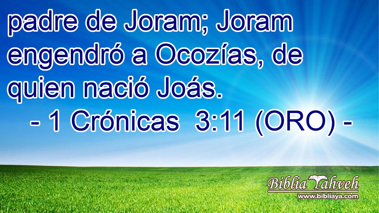  padre de Joram; Joram engendró a Ocozías, de quien nació Joás. 