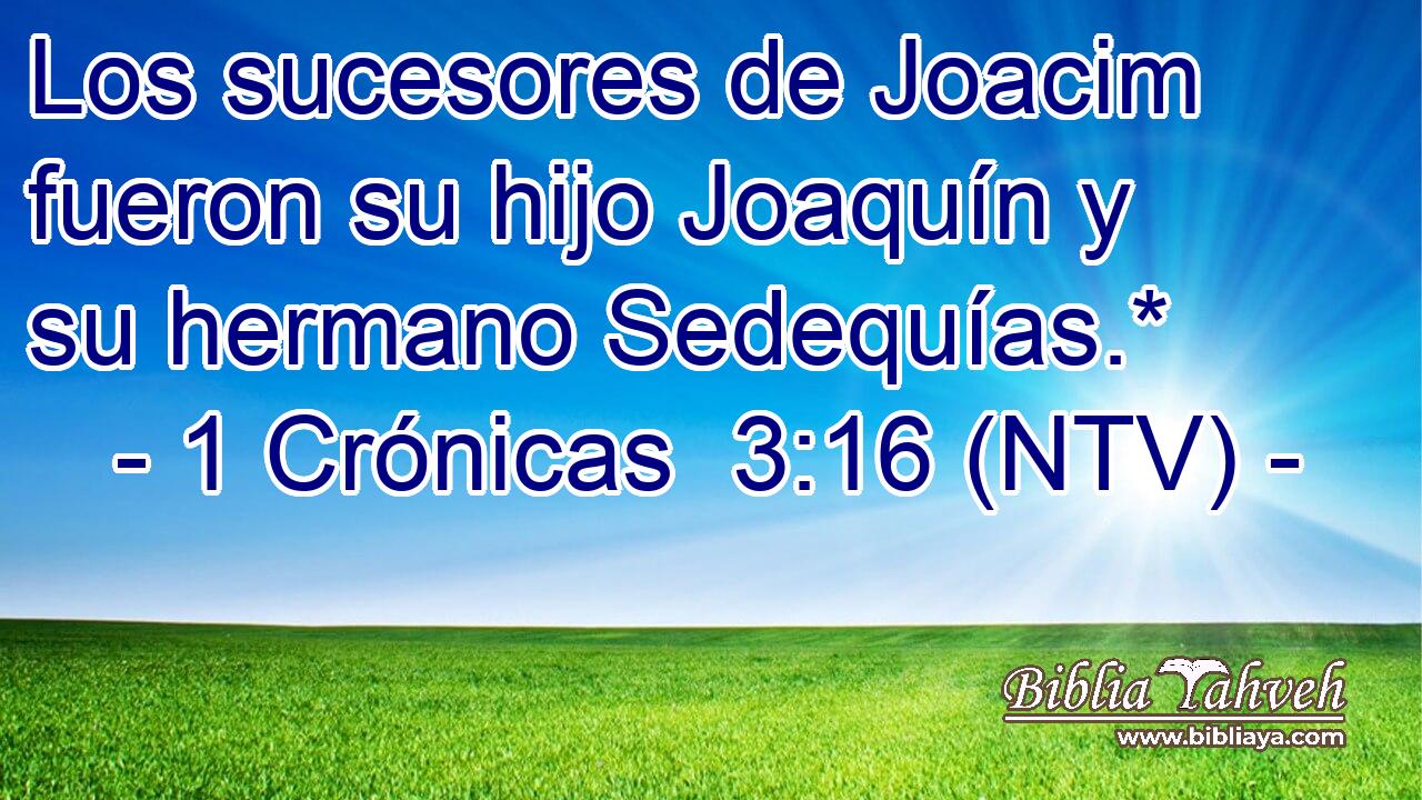 Los sucesores de Joacim fueron su hijo Joaquín y su hermano Sedequías.*