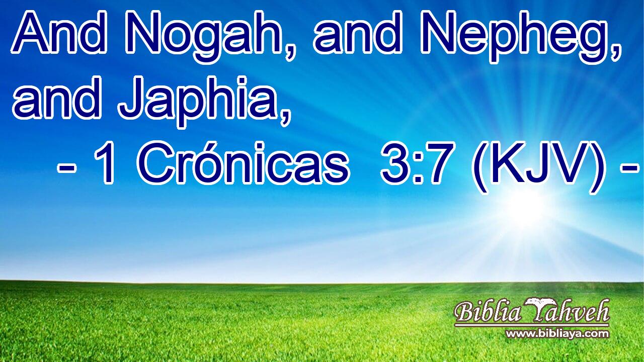 And Nogah, and Nepheg, and Japhia,