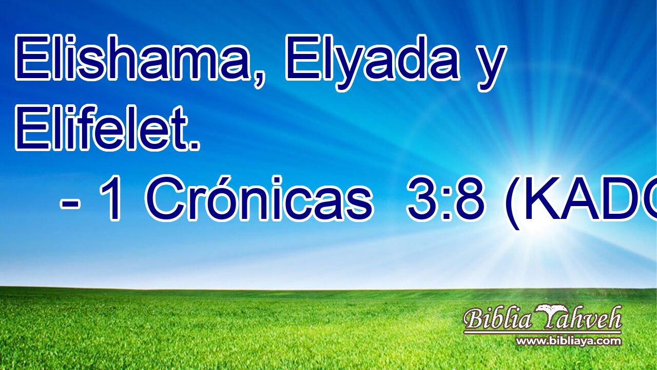  Elishama, Elyada y Elifelet. 