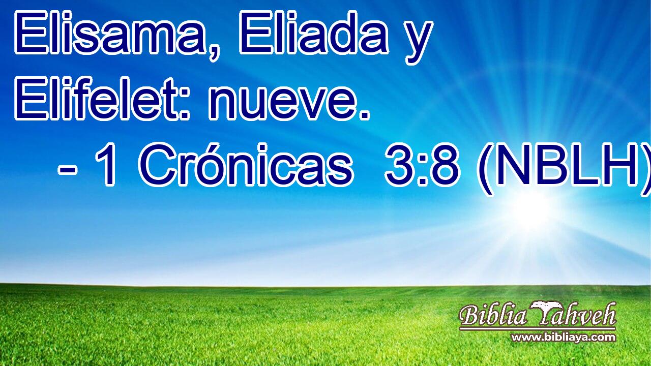  Elisama, Eliada y Elifelet: nueve. 