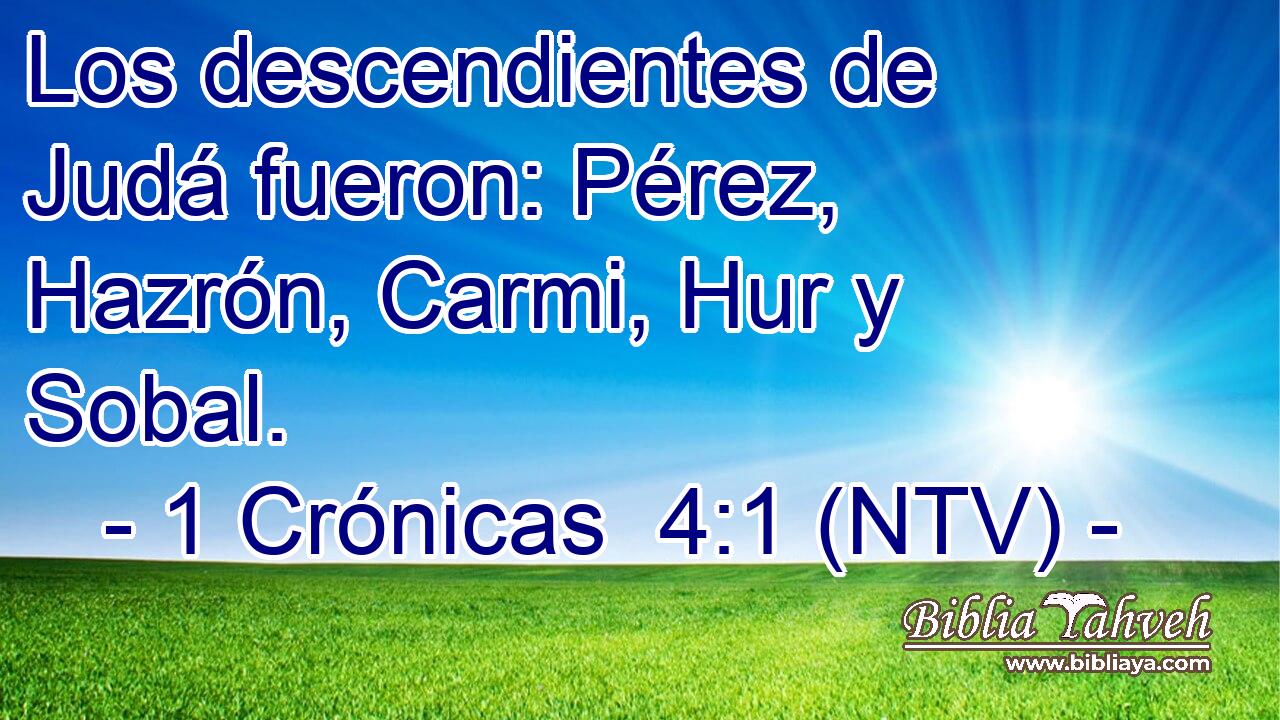 Los descendientes de Judá fueron: Pérez, Hazrón, Carmi, Hur y Sobal.
