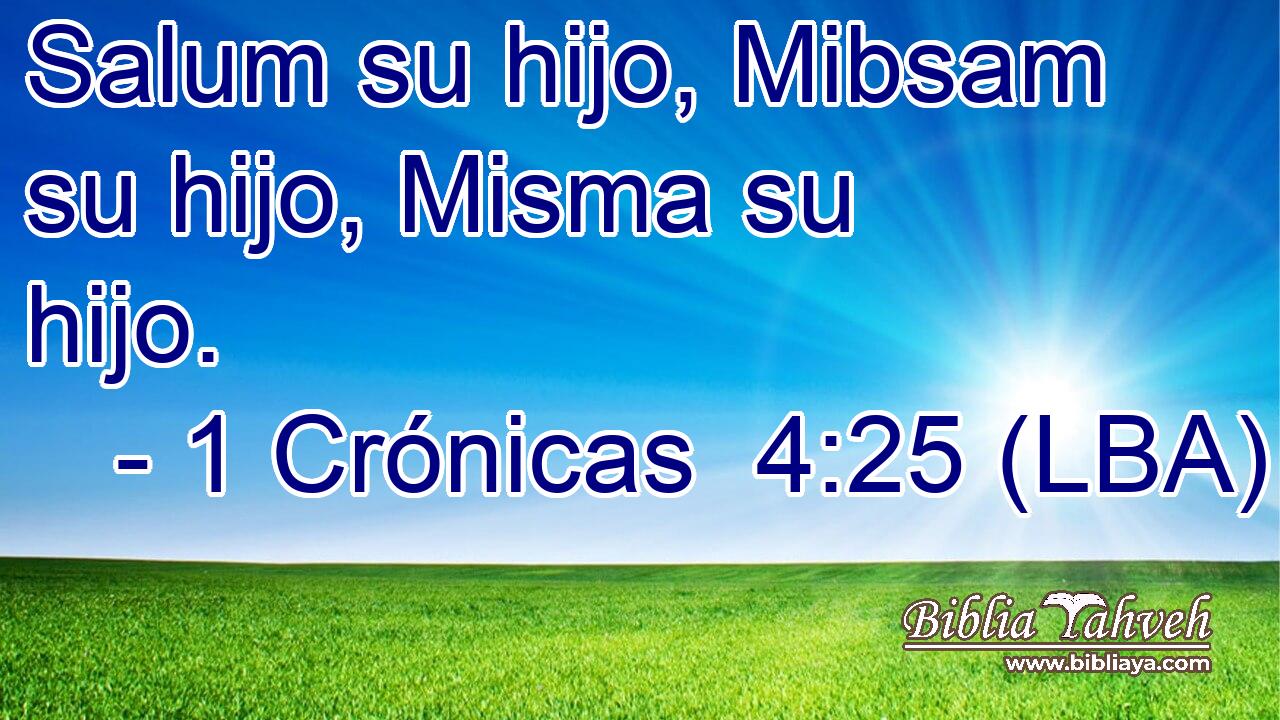 Salum su hijo, Mibsam su hijo, Misma su hijo.