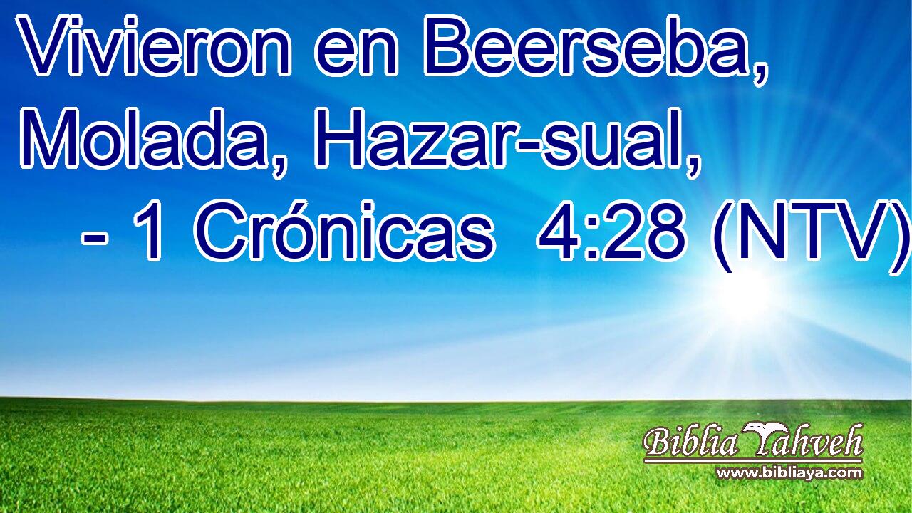Vivieron en Beerseba, Molada, Hazar-sual,