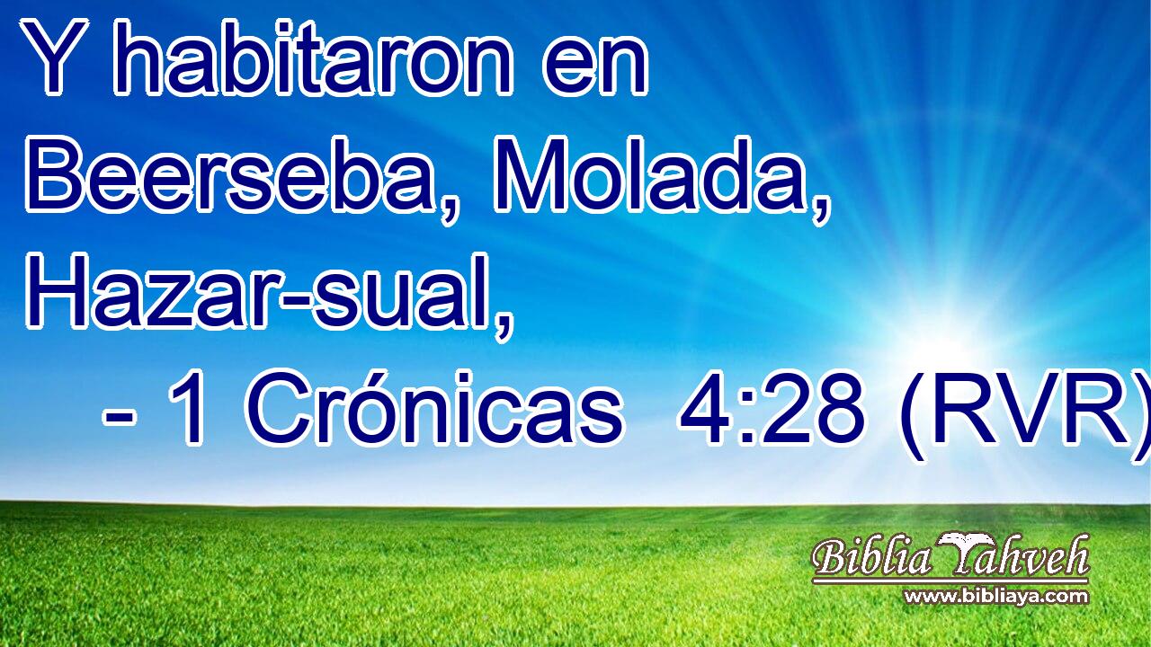 Y habitaron en Beerseba, Molada, Hazar-sual,
