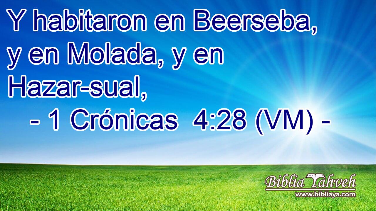  Y habitaron en Beerseba, y en Molada, y en Hazar-sual, 